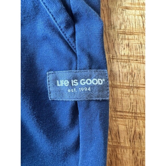 Life Is Good Women's Blue Crusher Flex Pull On Rolled Cropped Sweat Pants XL - Picture 4 of 10
